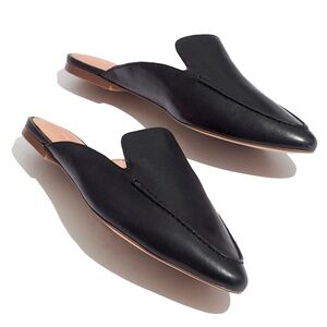 Madewell Black Leather Mules
